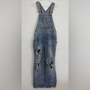 BDG Light Blue Denim Overalls